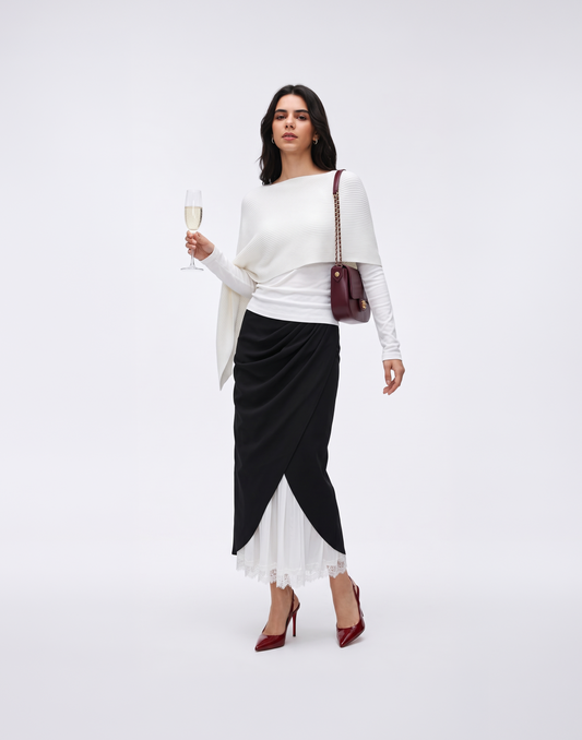 Soft & Stretchy Vogue Skirt With Elastic Waistband