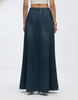 Cooling & Buttery Soft Mermaid Denim Skirt With Adjustable Waistband & Pockets