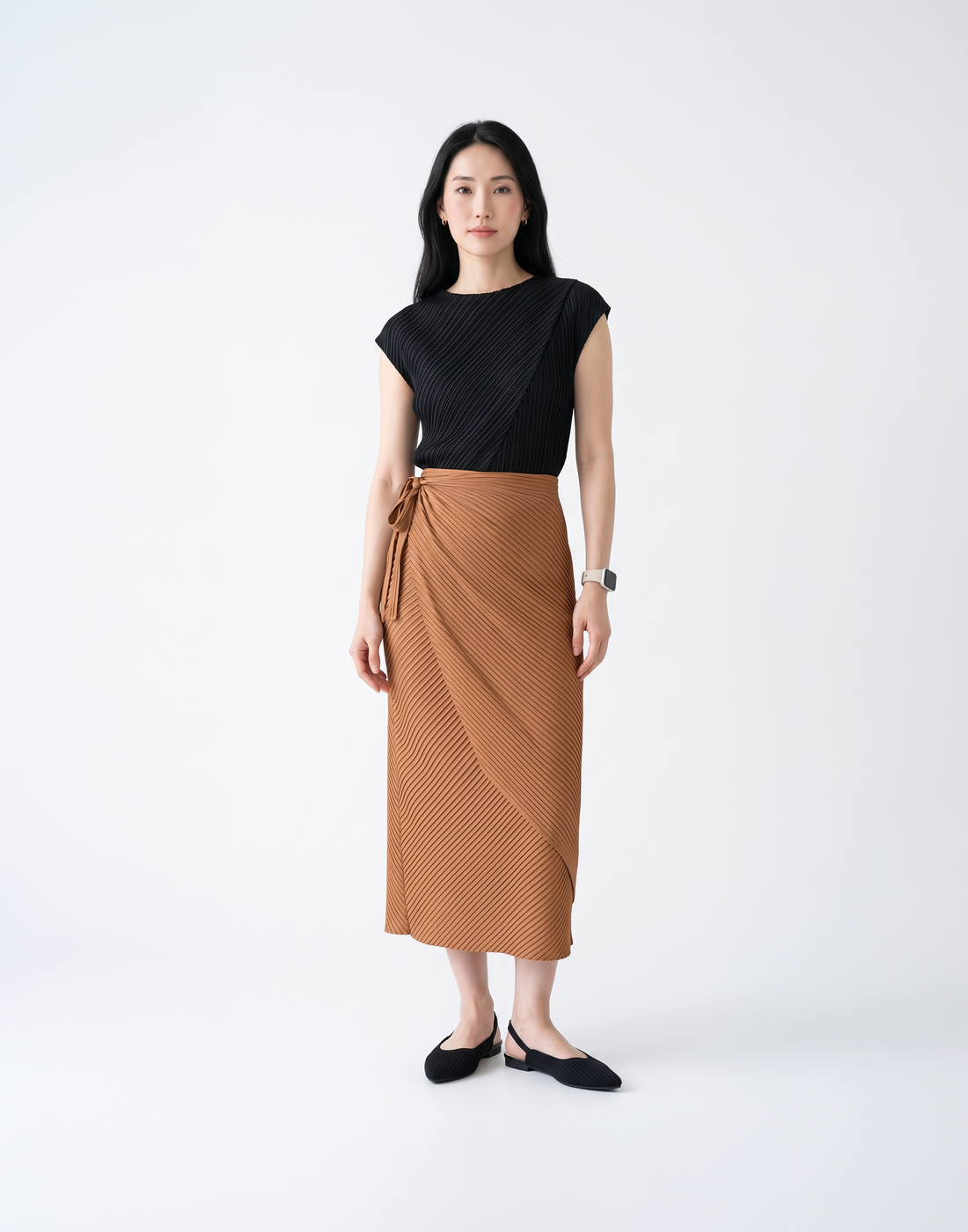 Wrinkle-Free, Cooling & Breathable Free Size Siena Skirt With Stretchy Waistband