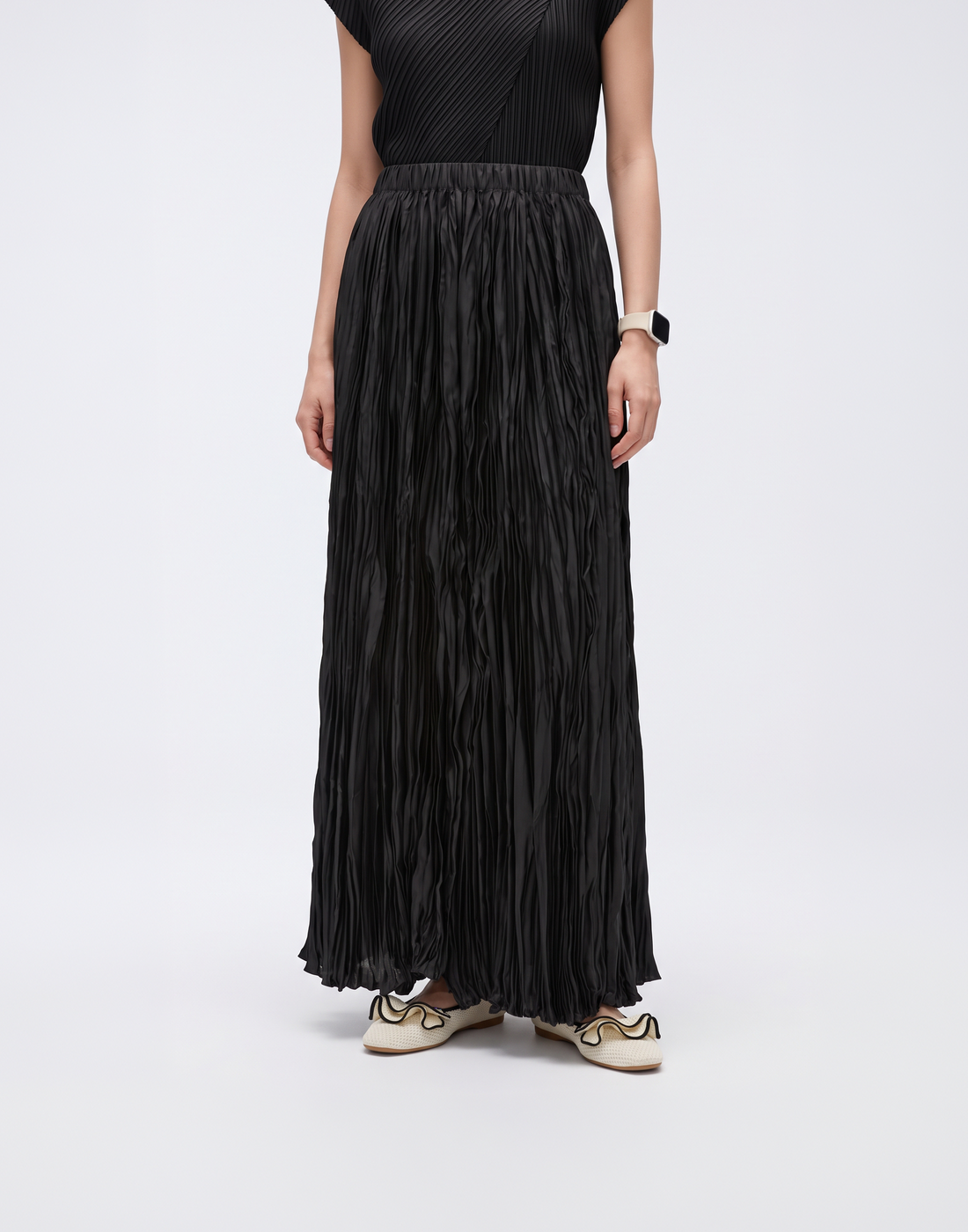 Wrinkle-Free, Cooling & Breathable Free Size Pleated Vienna Skirt