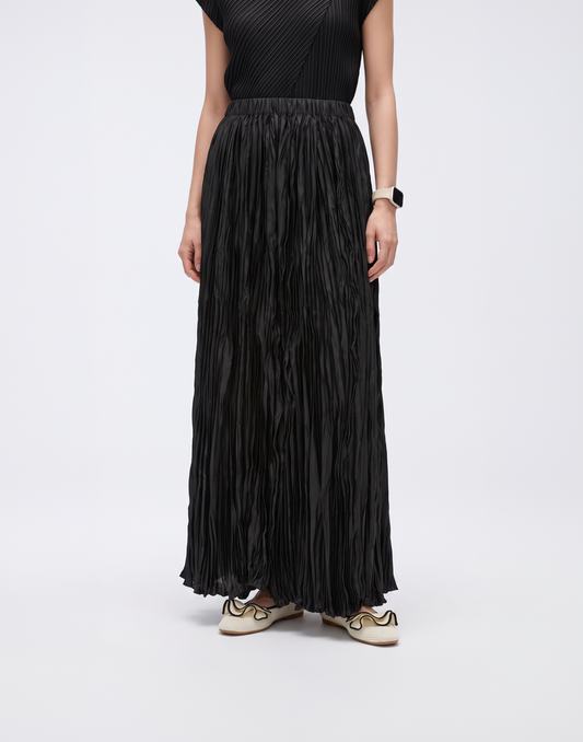 Wrinkle-Free, Cooling & Breathable Free Size Pleated Vienna Skirt
