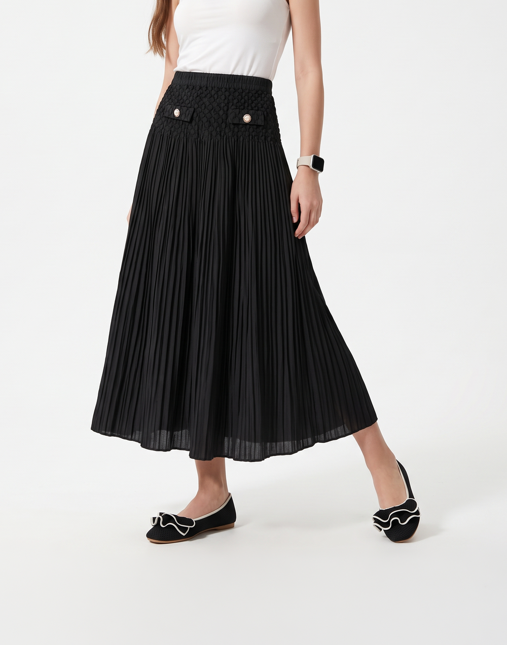 Wrinkle-Free, Cooling & Breathable Free Size Lit Pleated Set