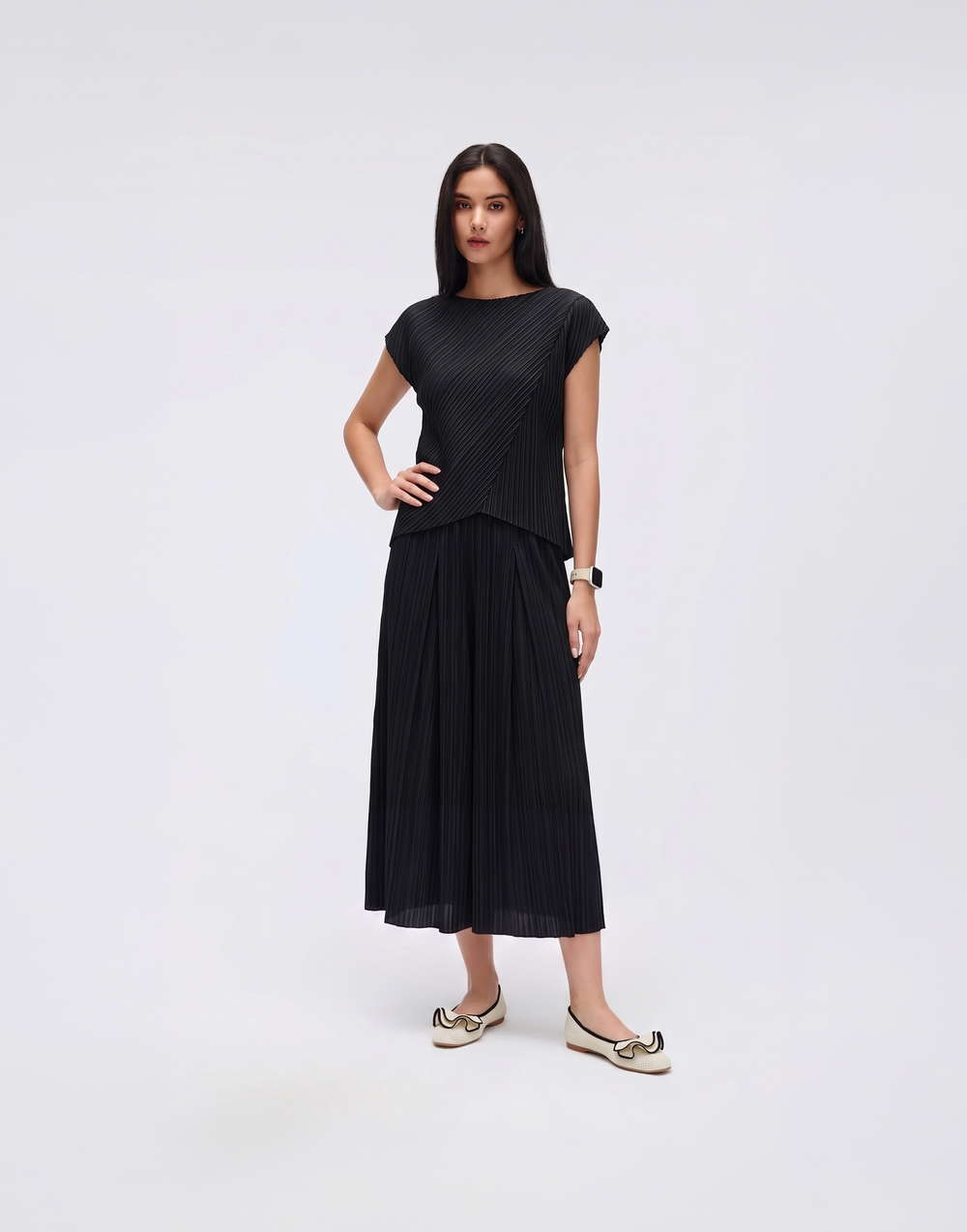 Wrinkle-Free, Cooling & Breathable Free Size Nelle Pants With Stretchy Waistband