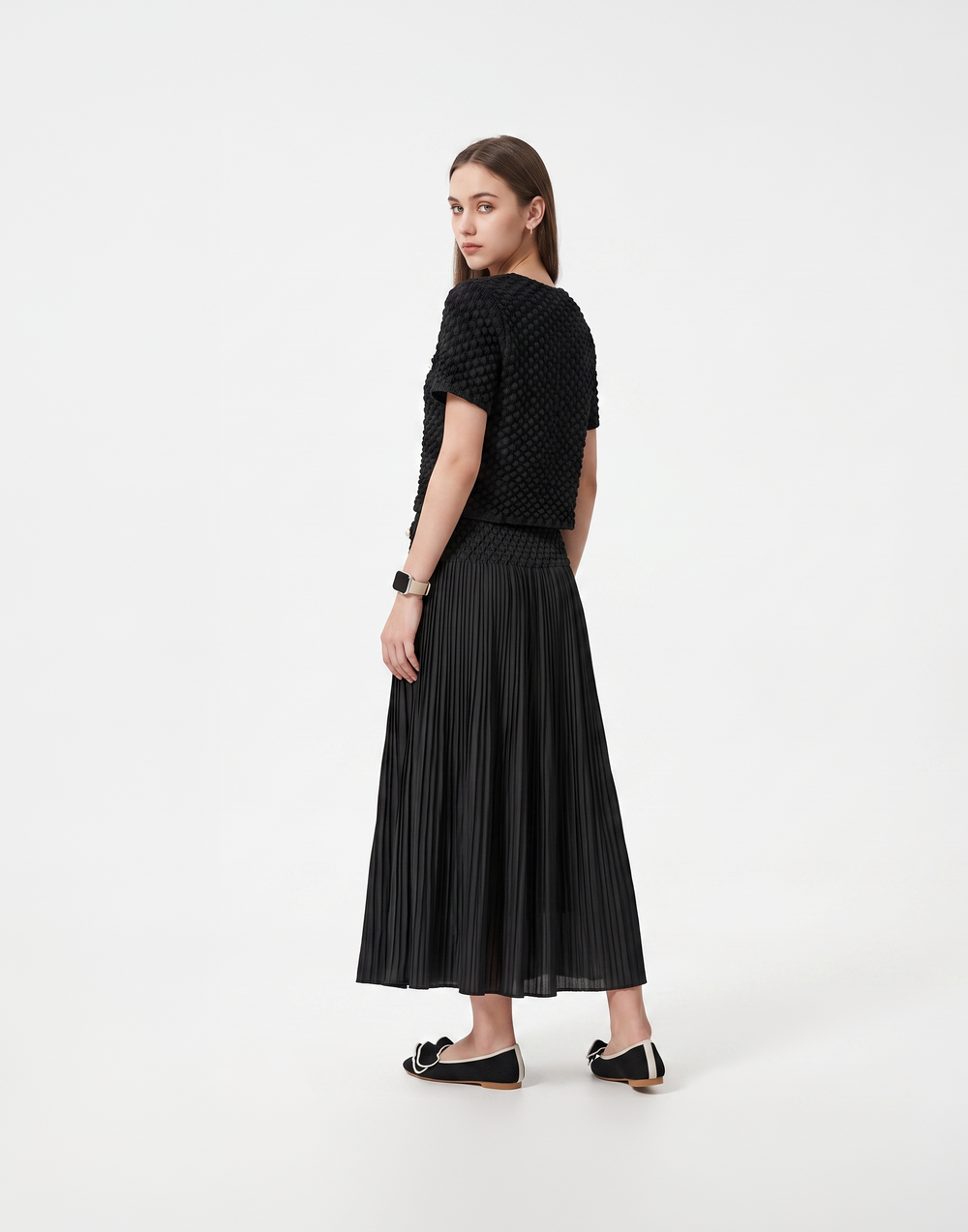 Wrinkle-Free, Cooling & Breathable Free Size Lit Pleated Set