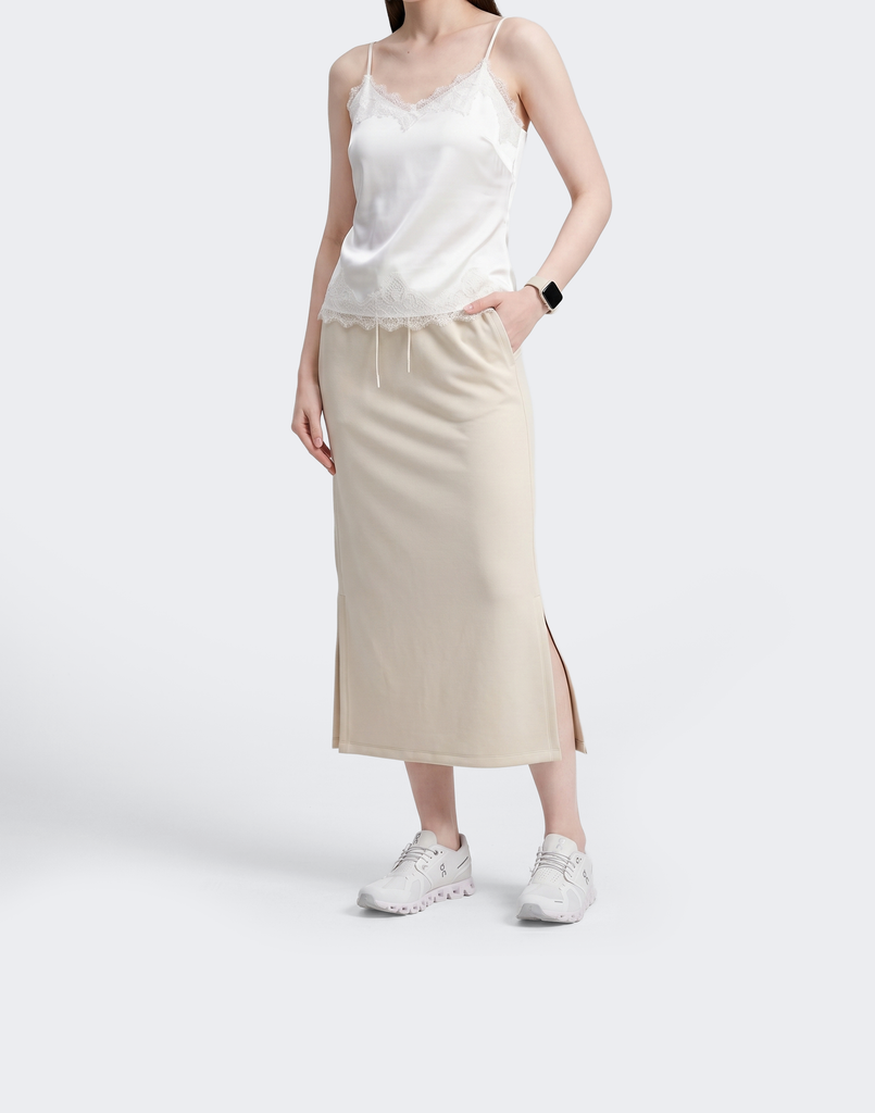 Cooling, Breathable & Buttery Soft Deluxe Skirt With Stretchable Waistband & Pockets