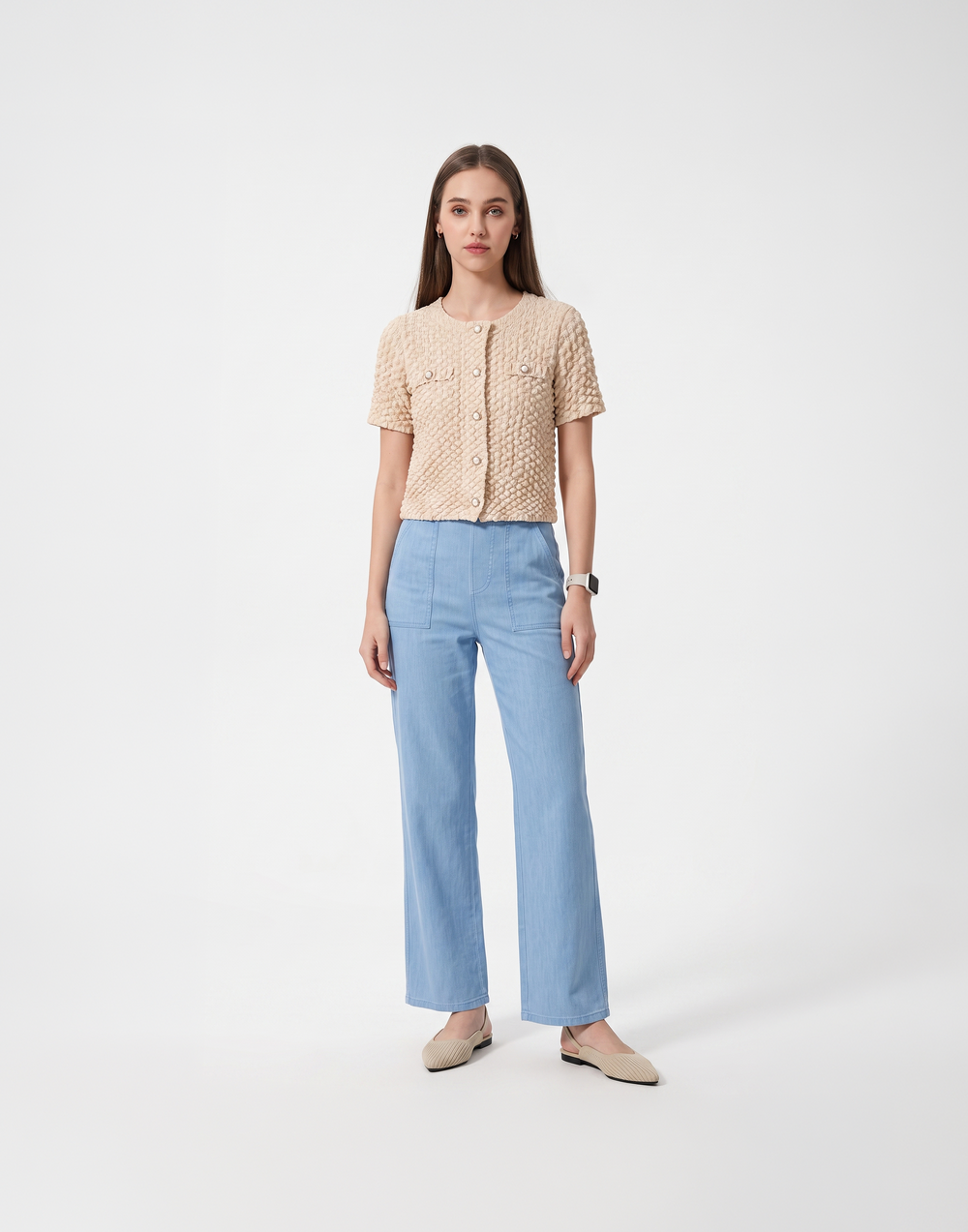 Wrinkle-Free, Cooling & Breathable Free Size Lit Pleated Set