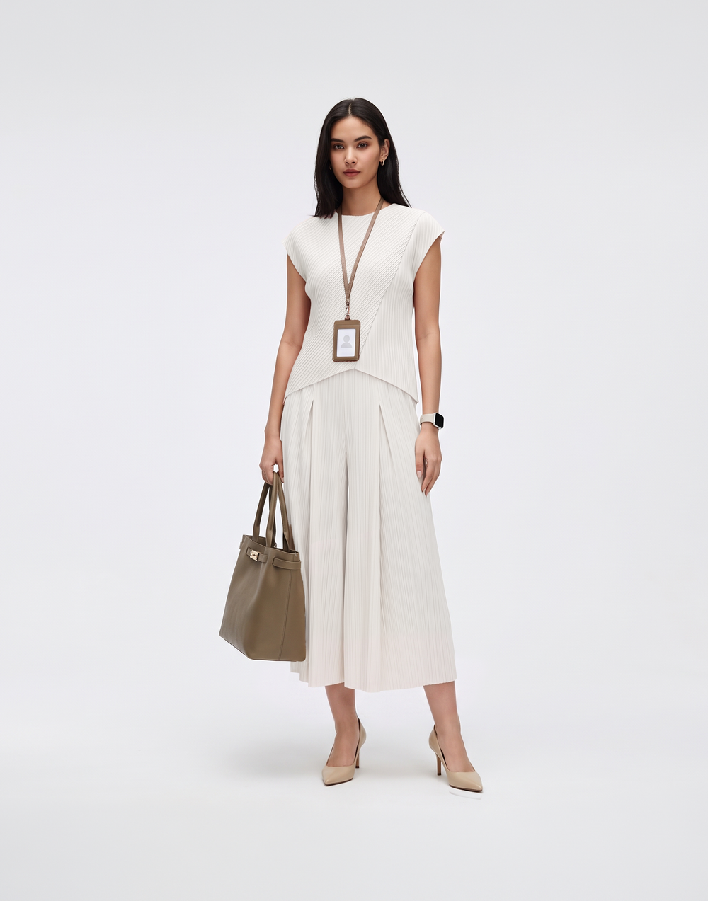 Wrinkle-Free, Cooling & Breathable Free Size Nelle Pants With Stretchy Waistband