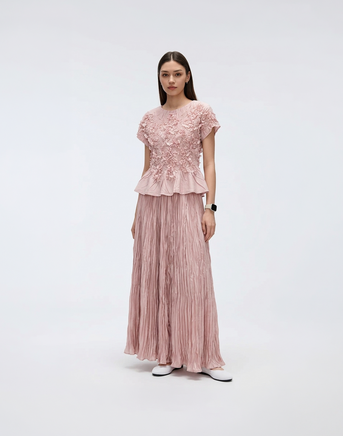 Wrinkle-Free, Cooling & Breathable Free Size Pleated Vienna Skirt