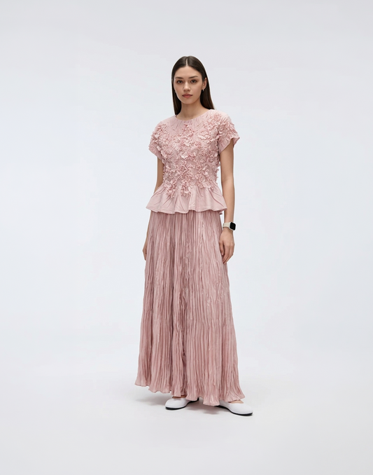 Wrinkle-Free, Cooling & Breathable Free Size Pleated Vienna Skirt