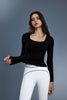 Buy 1, Get 1 Free - Buttery Soft Ribbed Lina Padded Top - For Chilly Climates