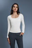 Buy 1, Get 1 Free - Buttery Soft Ribbed Lina Padded Top - For Chilly Climates
