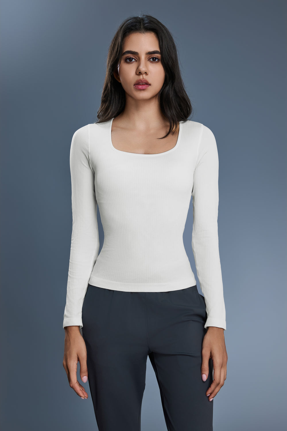 Buy 1, Get 1 Free - Buttery Soft Ribbed Lina Padded Top - For Chilly Climates