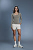 Buy 1, Get 1 Free - Buttery Soft Ribbed Lina Padded Top - For Chilly Climates