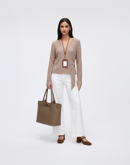 Wrinkle-Free, Breathable & Stretchy Free Size Pleated Hygge Top