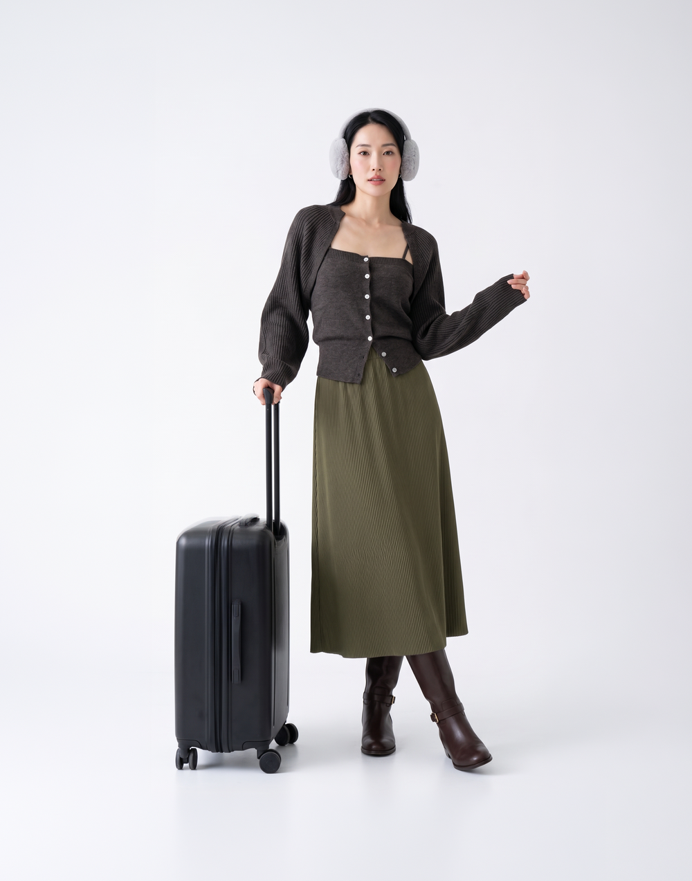 Buttery Soft & Warm Free Size Snowfall Top With Sleeves