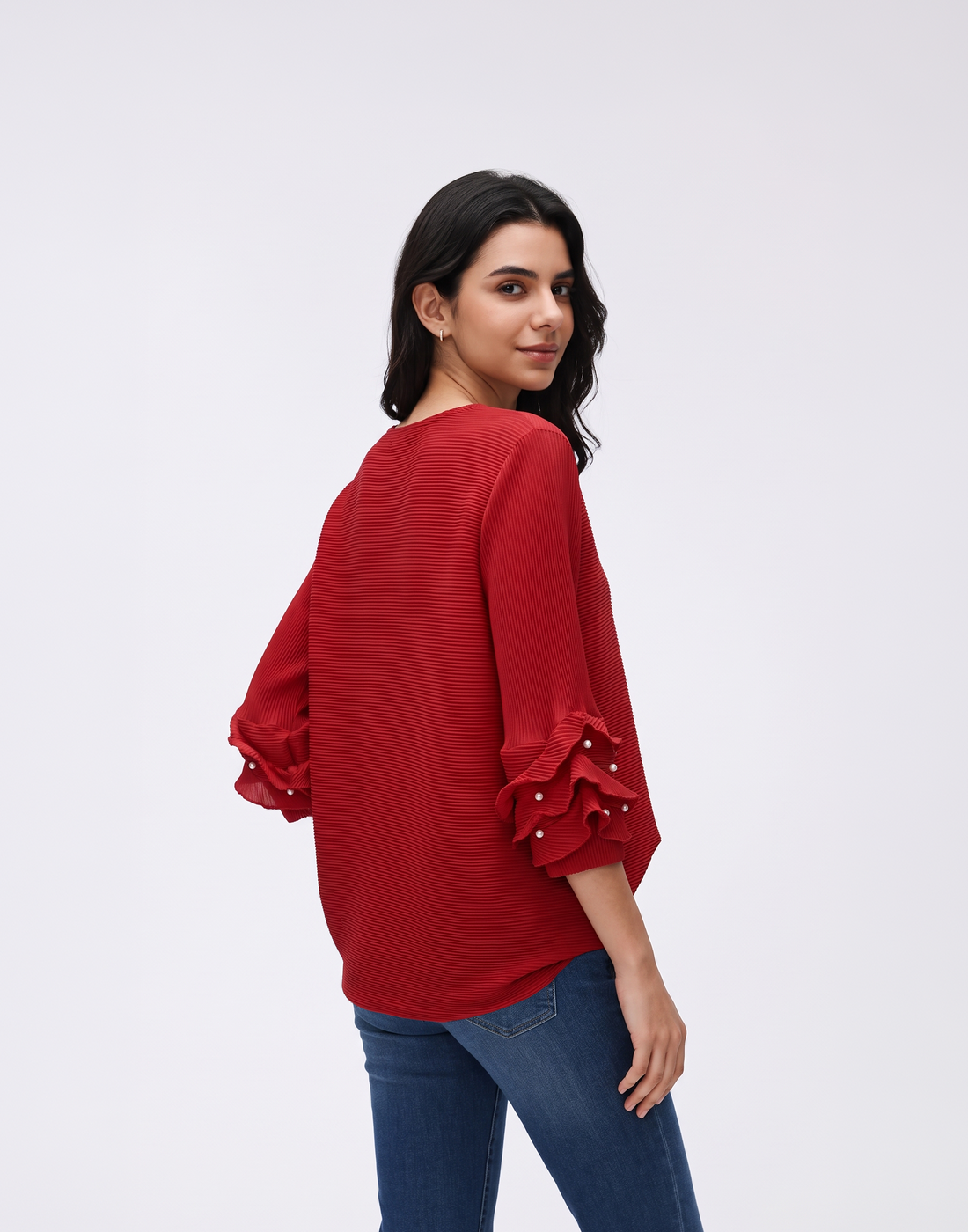 Wrinkle-Free, Cooling & Free Size Pleated Roselle Top