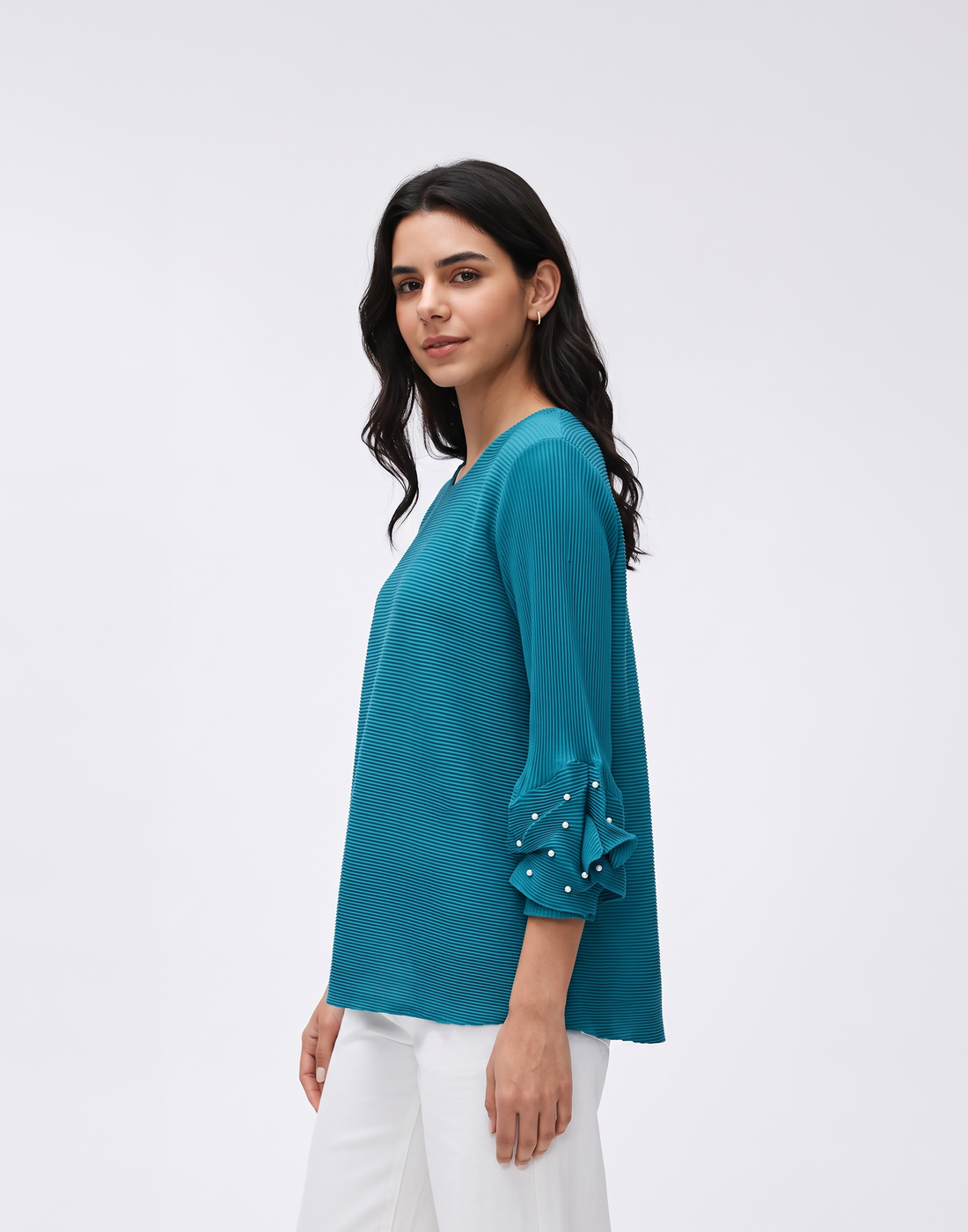 Wrinkle-Free, Cooling & Free Size Pleated Roselle Top