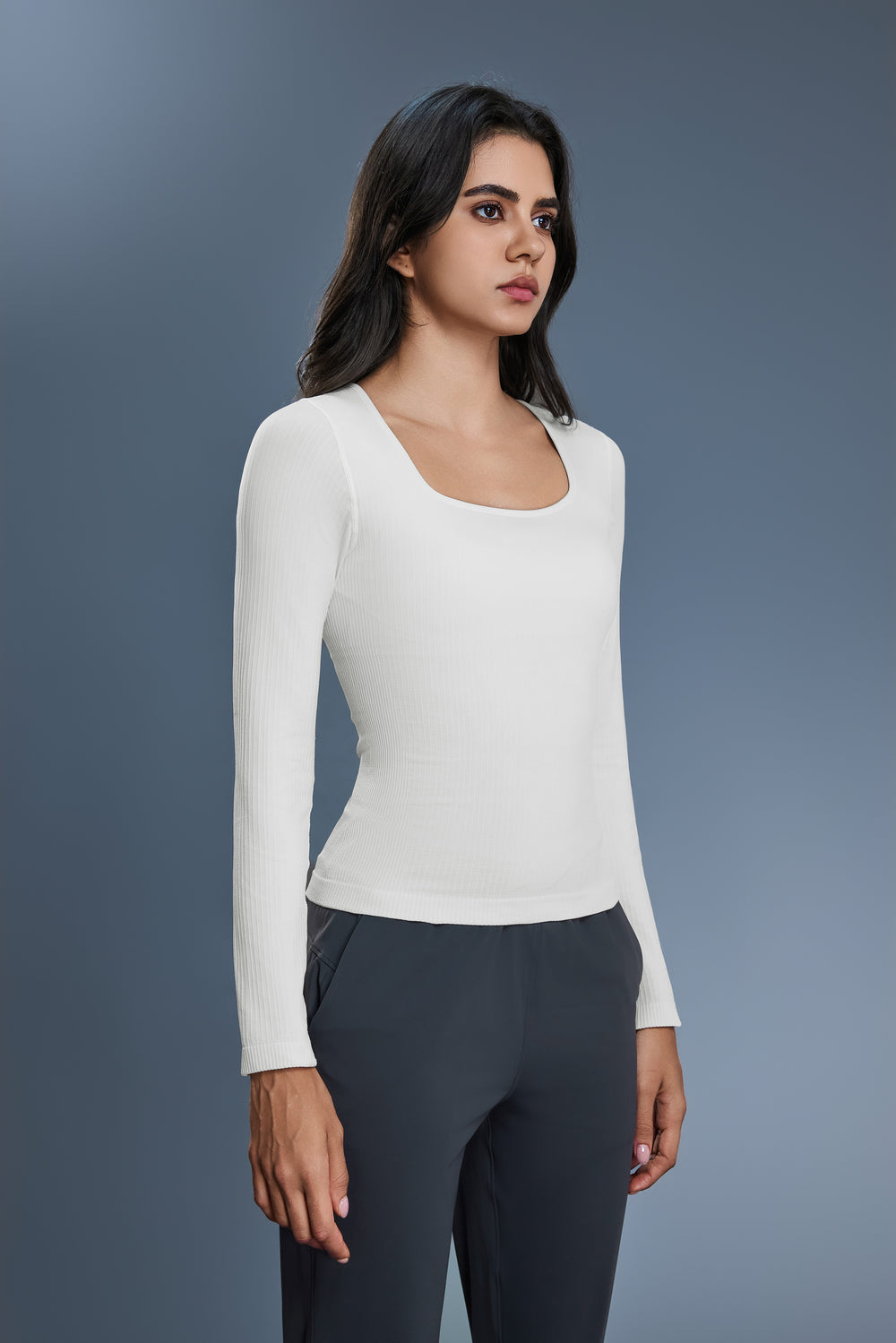Buy 1, Get 1 Free - Buttery Soft Ribbed Lina Padded Top - For Chilly Climates