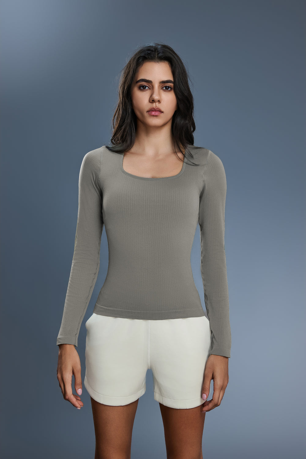 Buy 1, Get 1 Free - Buttery Soft Ribbed Lina Padded Top - For Chilly Climates