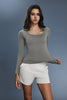 Buy 1, Get 1 Free - Buttery Soft Ribbed Lina Padded Top - For Chilly Climates
