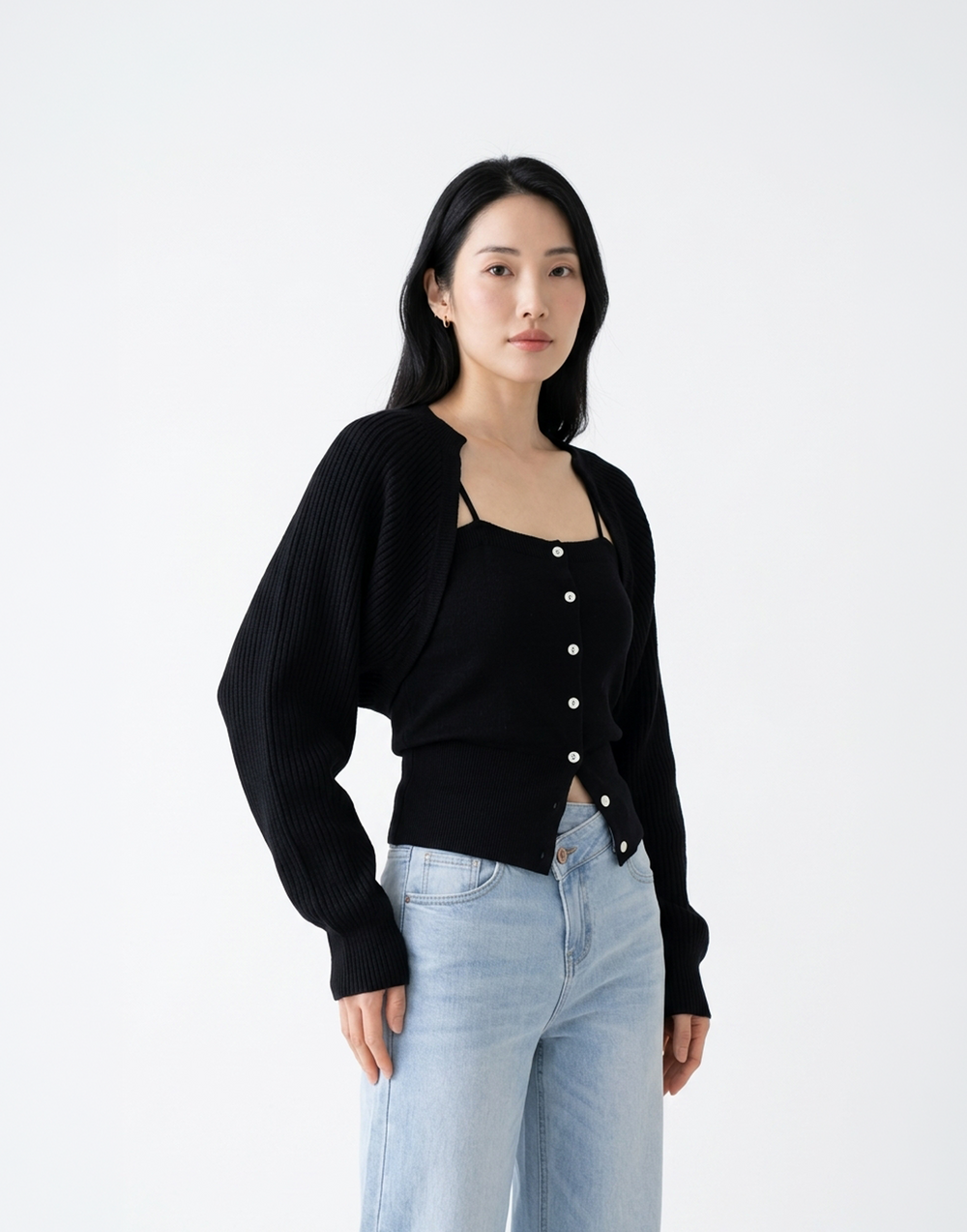 Buttery Soft & Warm Free Size Snowfall Top With Sleeves