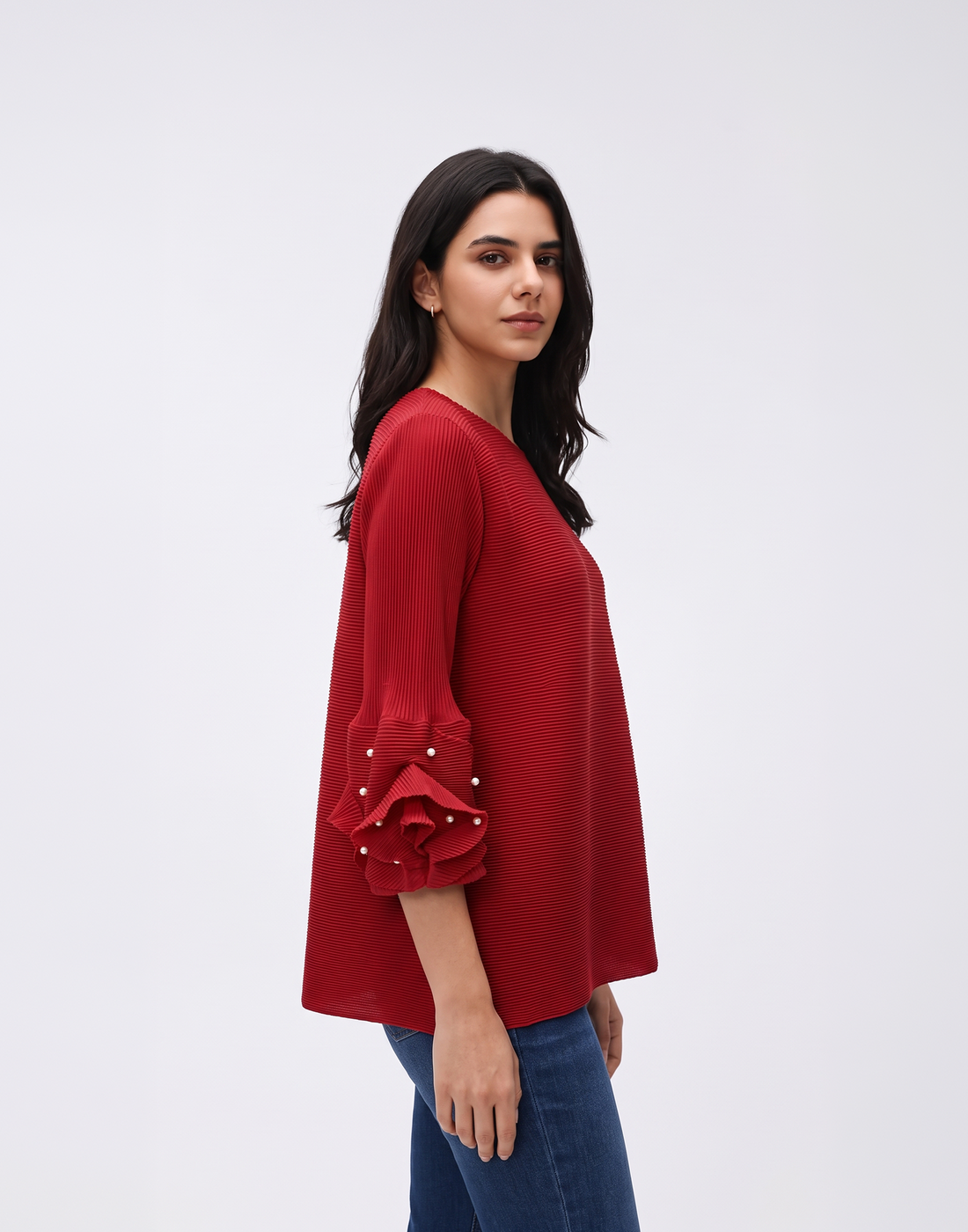 Wrinkle-Free, Cooling & Free Size Pleated Roselle Top