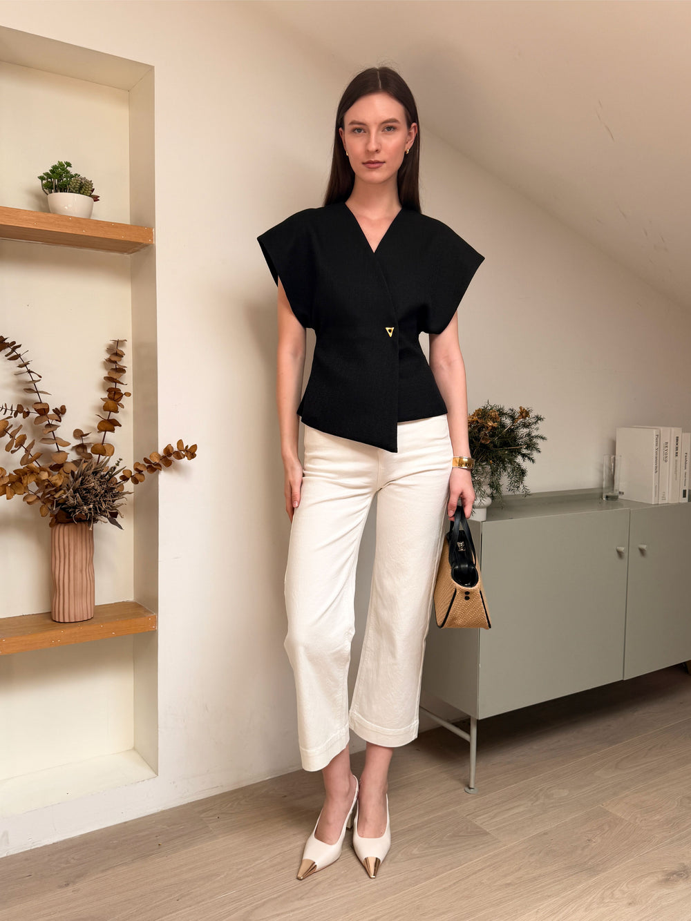 Crease-Resistant Flair Top