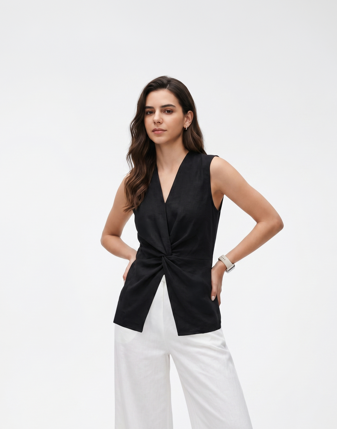 Cooling, Breathable, Wrinkle-Resistent & Tummy Covering Essential Twist Top