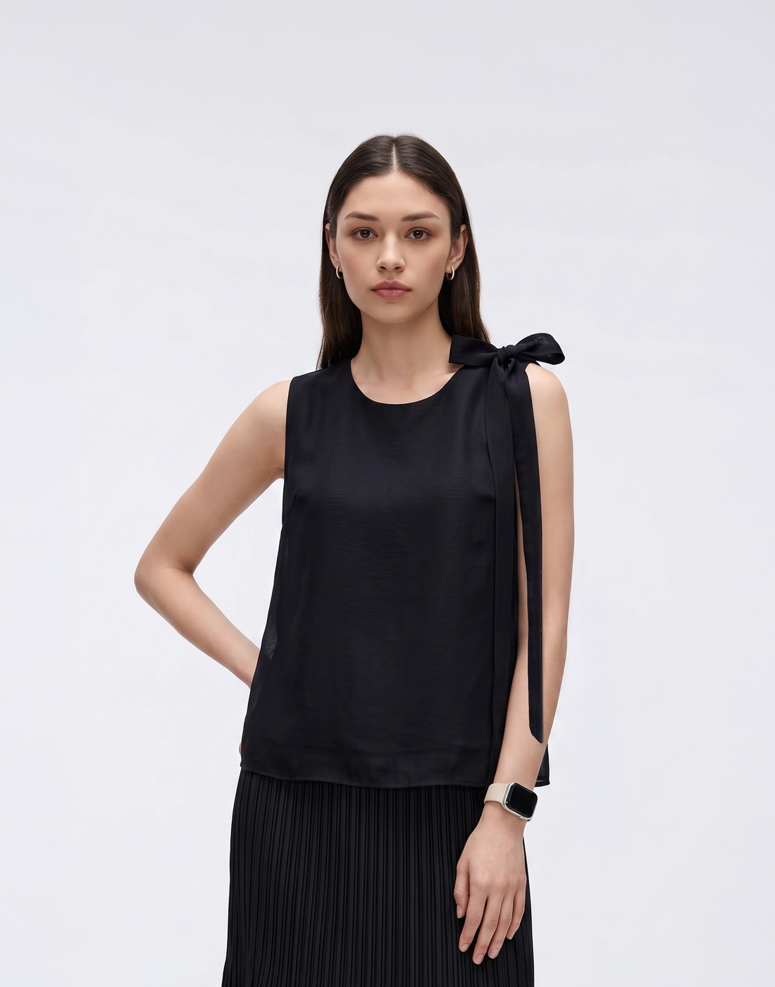 Wrinkle-Free, Cooling & Free Size Pleated Rose Top
