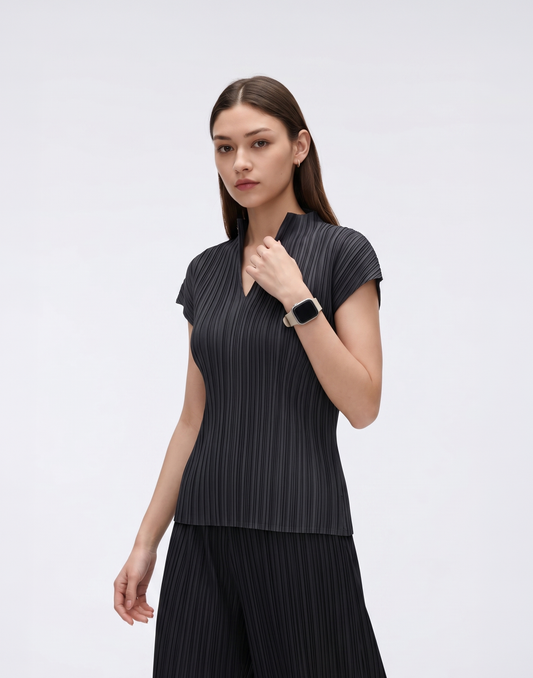 Cooling, Wrinkle-Free Pleated Free size Ace Top