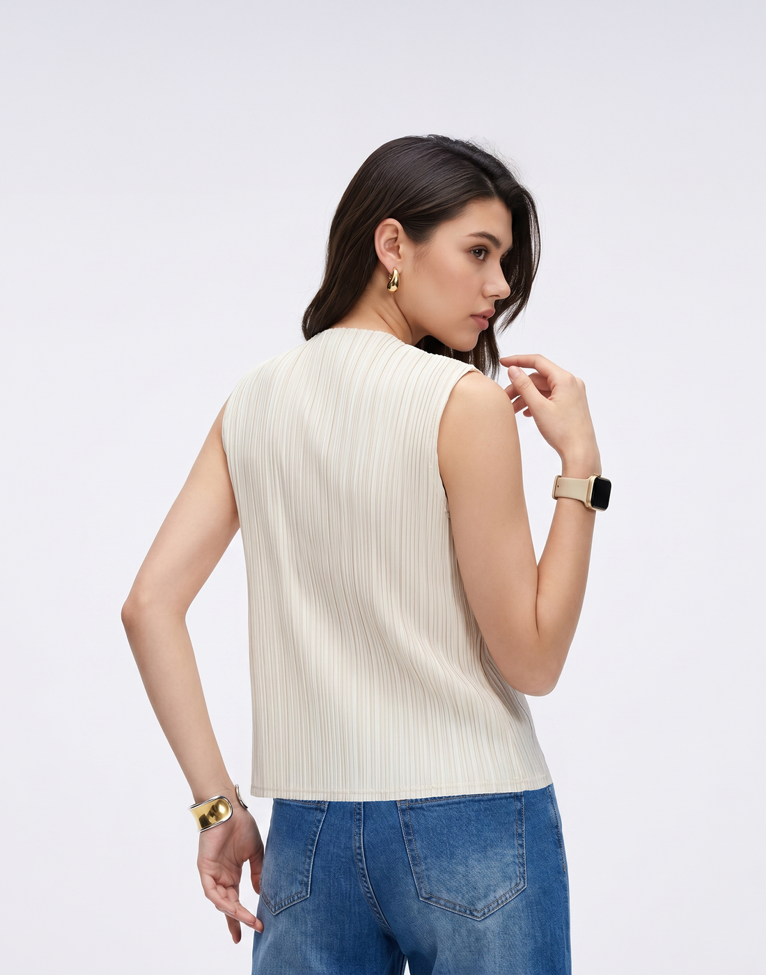 Cooling, Wrinkle-Free & Free Size Pleated Legacy Vest With Pockets