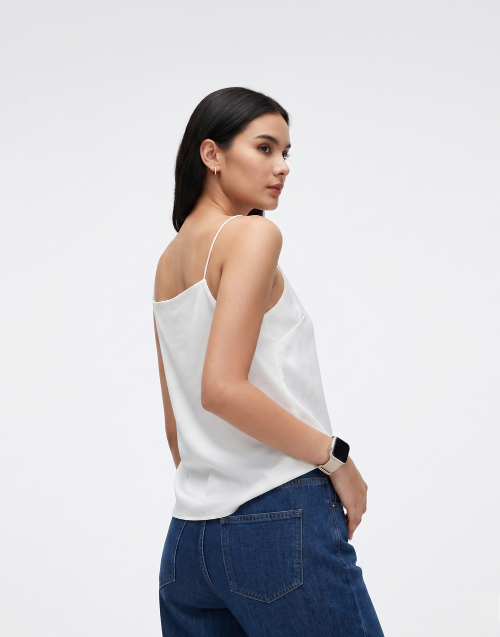 Buy 1, Get 1 Free - Cooling, Breathable & Sweat-Wicking Dew Padded Silk Cami With Adjustable Straps