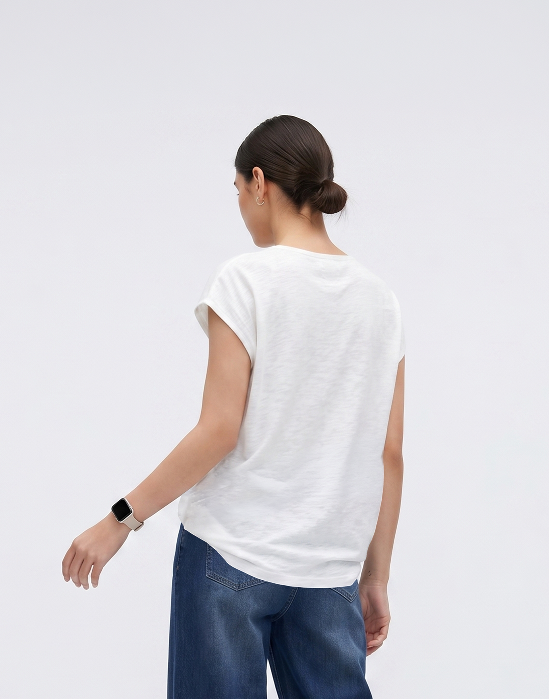 Cooling, Breathable, Crease-Resistent & Tummy Covering Polished Twist Top With Cap Sleeves