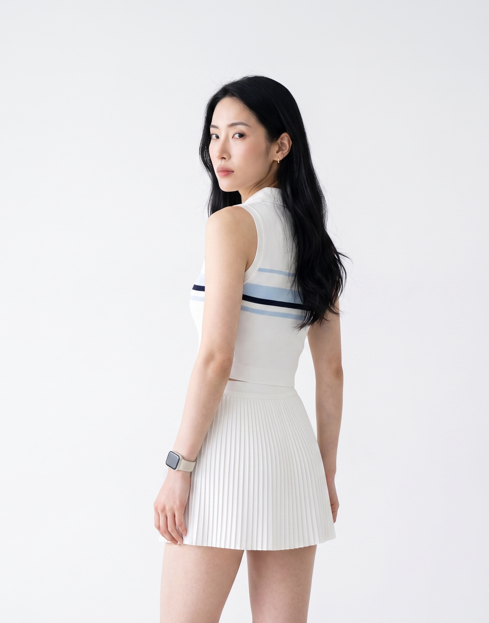 Buy 1, Get 1 Free - Cooling, Sweat-Wicking & Breathable Stripes Preppy Padded Top