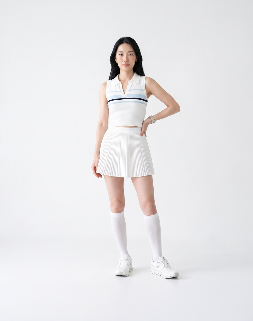 Buy 1, Get 1 Free - Cooling, Sweat-Wicking & Breathable Stripes Preppy Padded Top