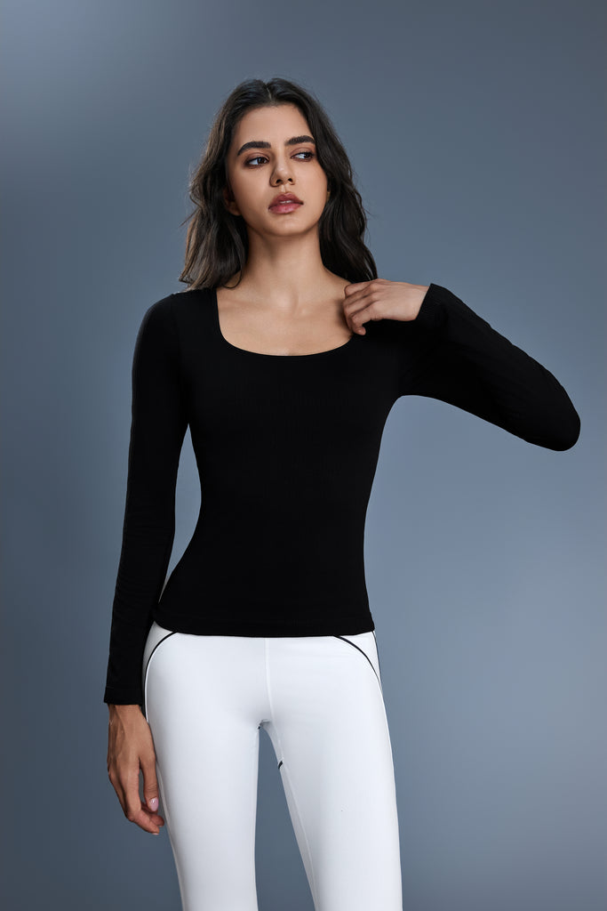Buy 1, Get 1 Free - Buttery Soft Ribbed Lina Padded Top - For Chilly Climates