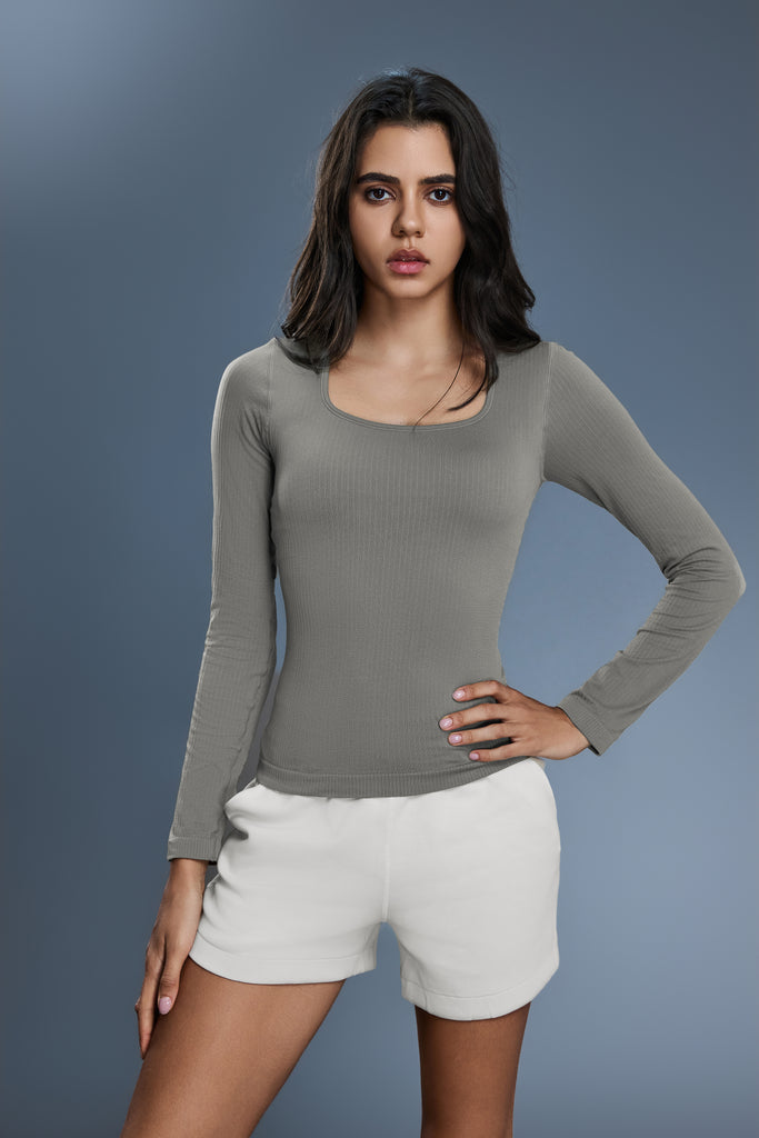 Buttery Soft Ribbed Lina Padded Top - For Chilly Climates