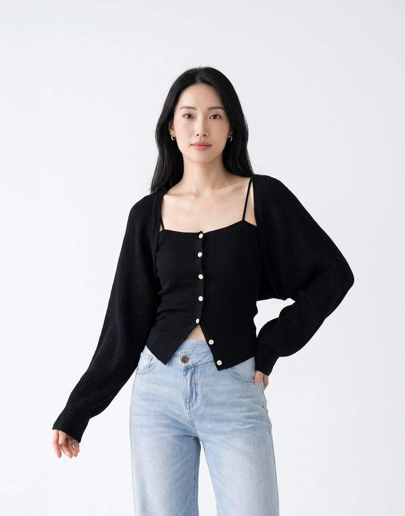 Buttery Soft & Warm Free Size Snowfall Top With Sleeves