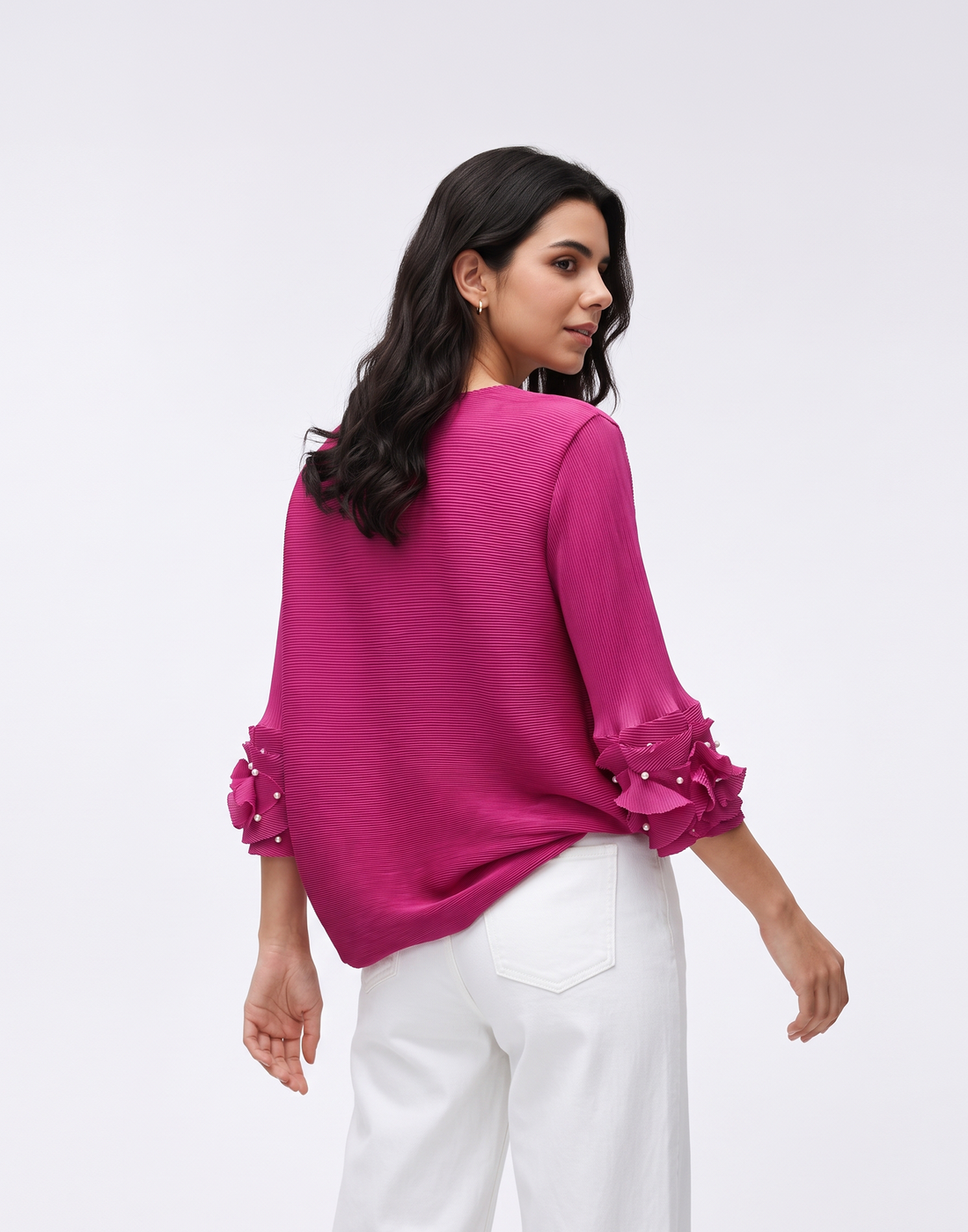 Wrinkle-Free, Cooling & Free Size Pleated Roselle Top