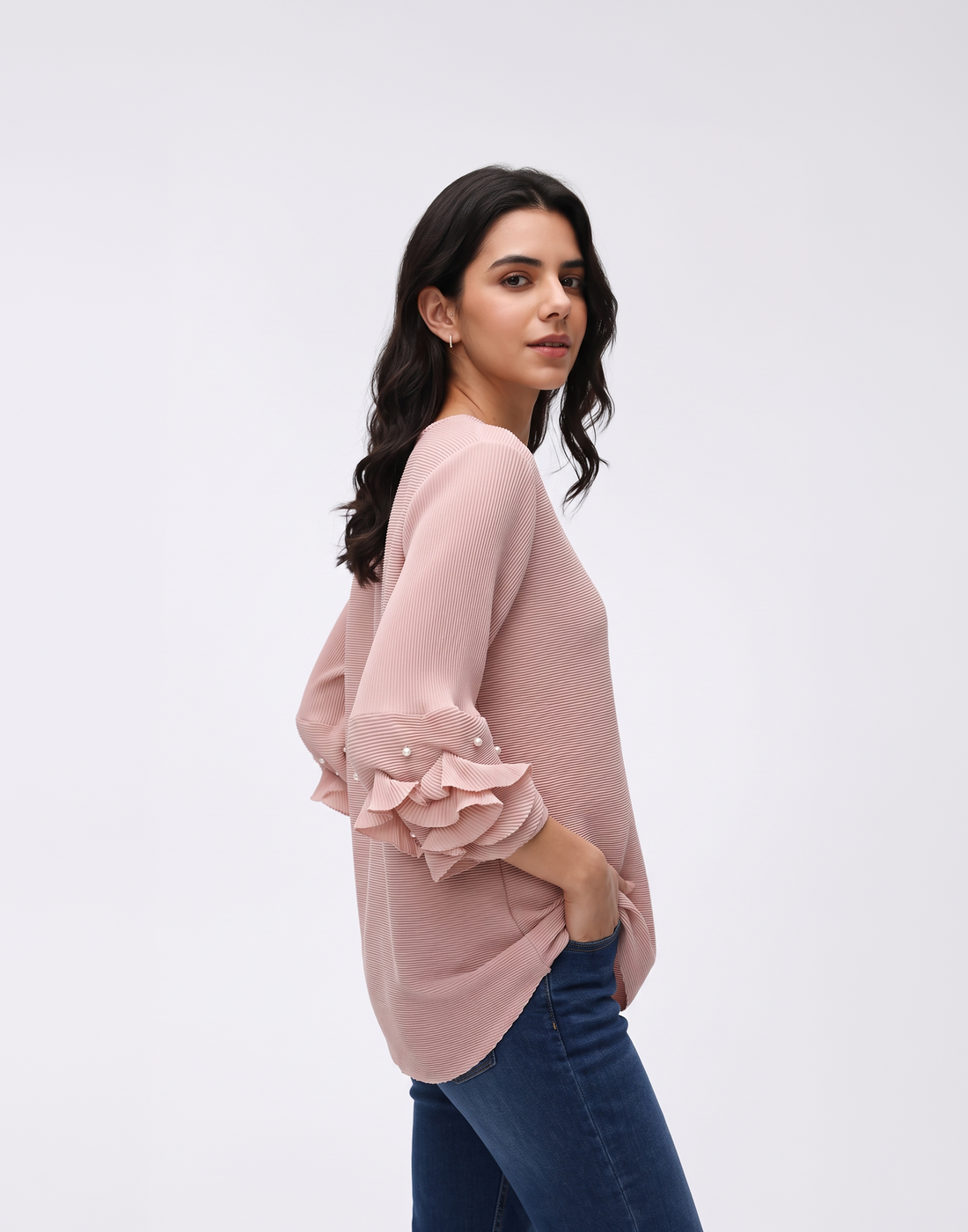 Wrinkle-Free, Cooling & Free Size Pleated Roselle Top
