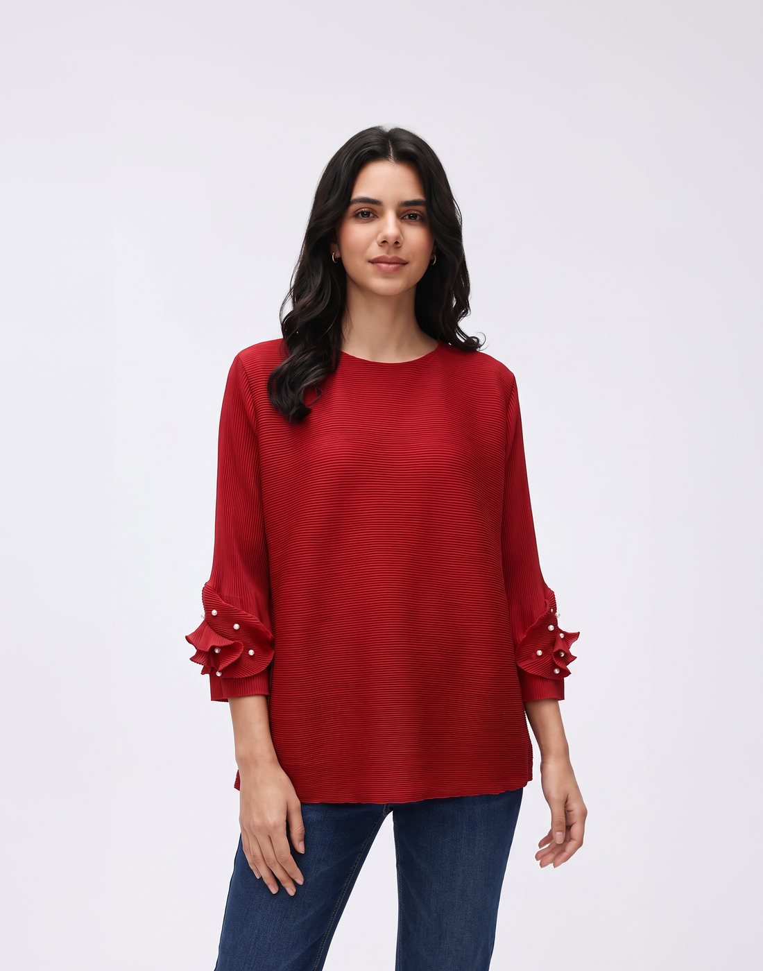 Wrinkle-Free, Cooling & Free Size Pleated Roselle Top