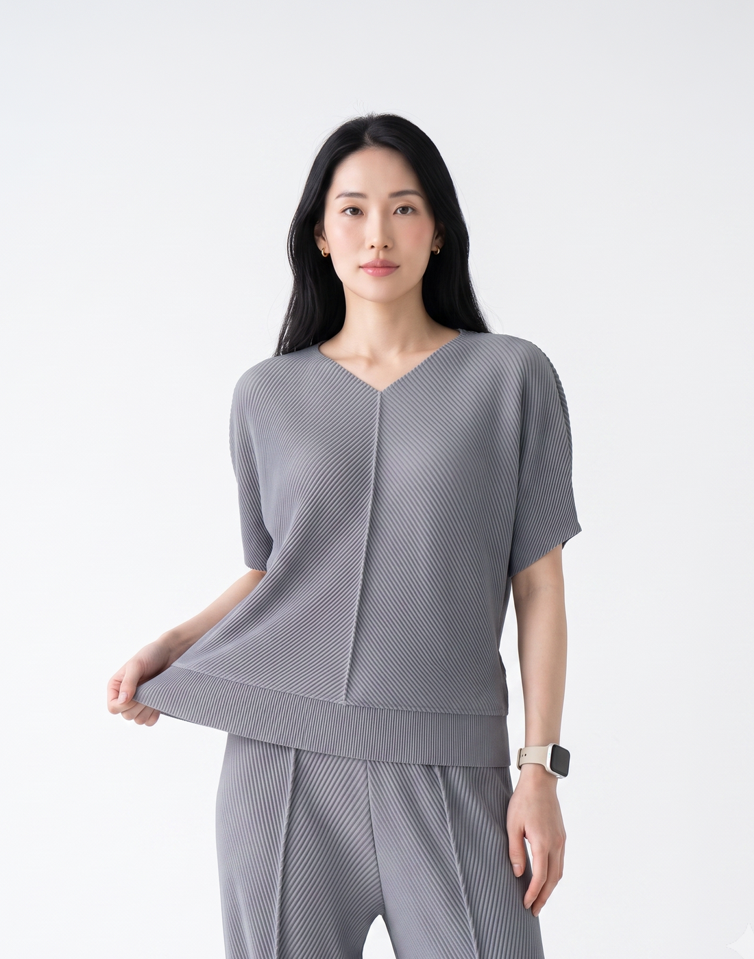 Wrinkle-Free, Cooling & Breathable Free Size Takeoff Pleated Set