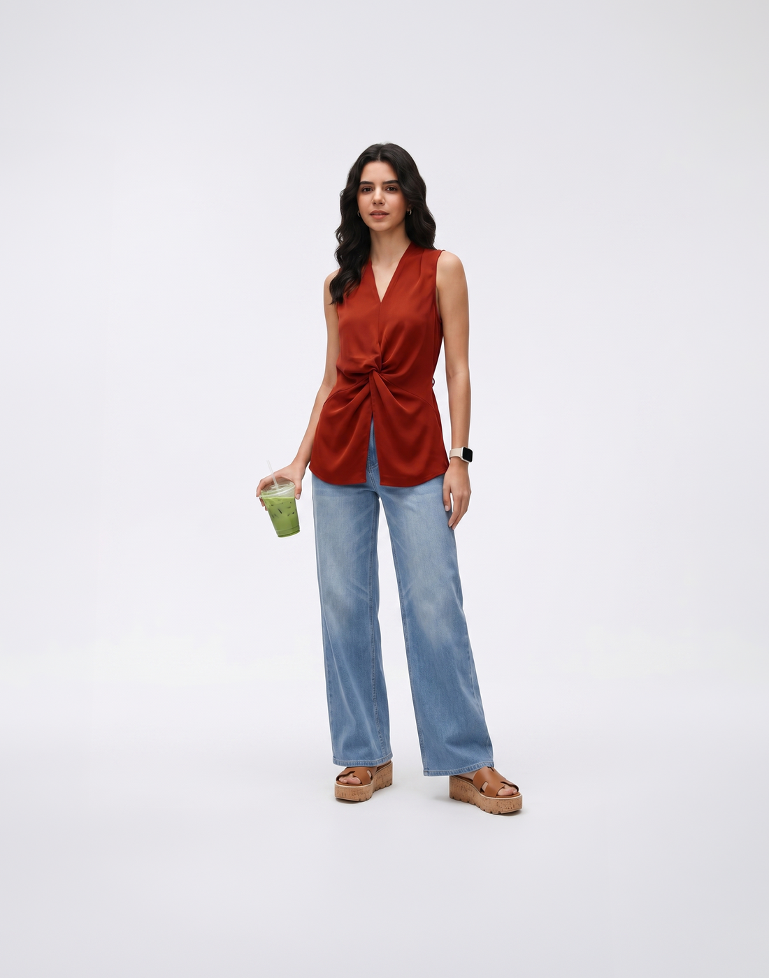 Cooling, Breathable, Wrinkle-Resistent & Tummy Covering Essential Twist Top