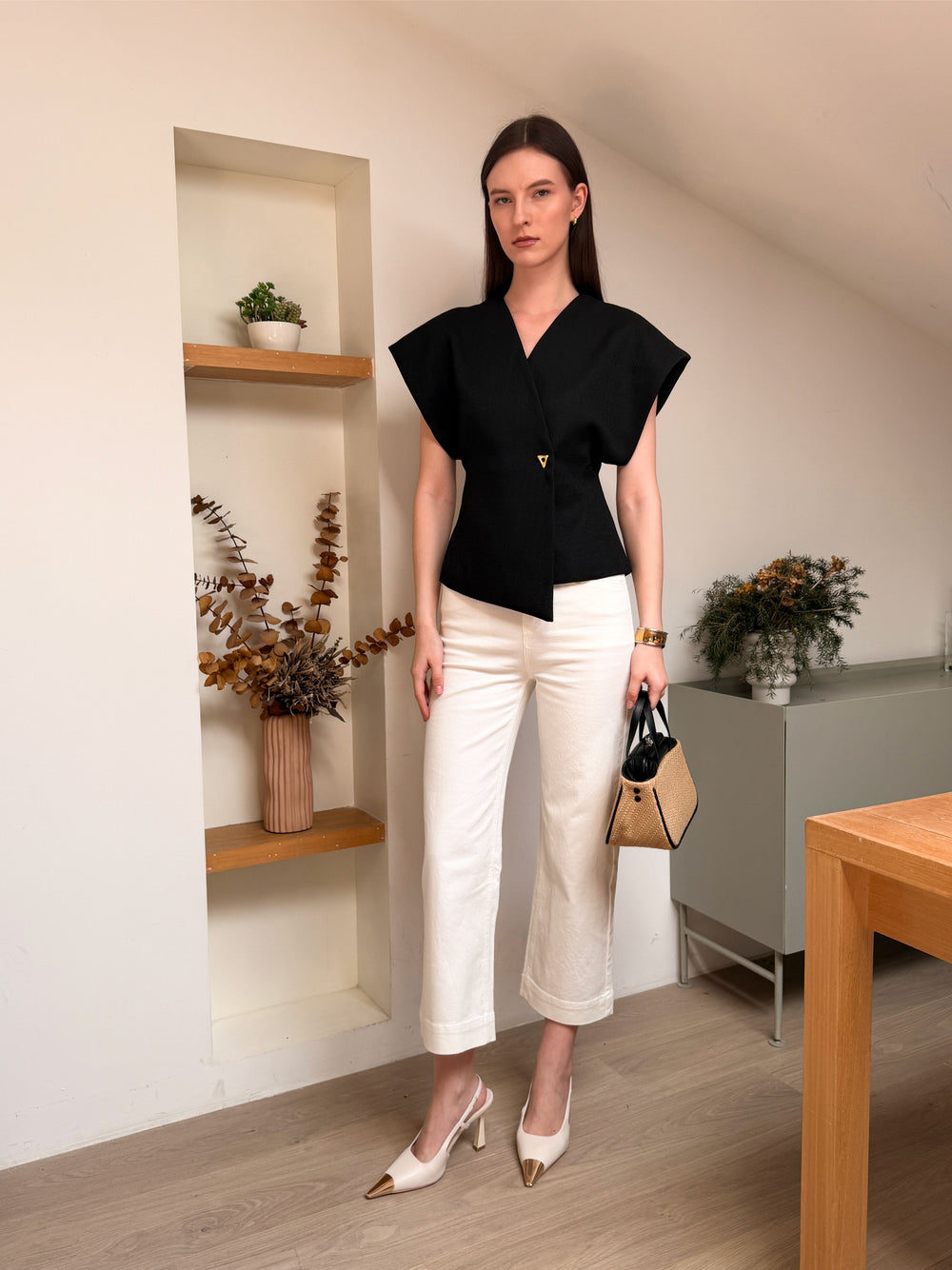 Crease-Resistant Flair Top