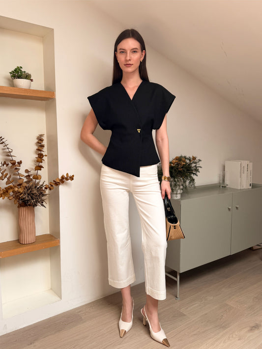 Crease-Resistant Flair Top