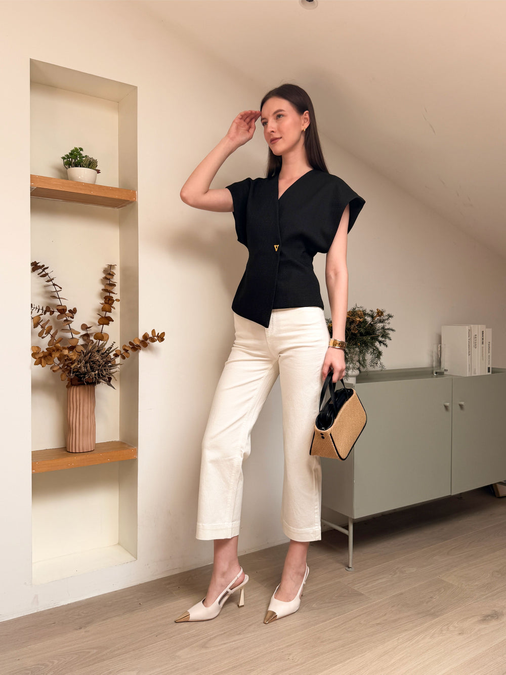 Crease-Resistant Flair Top