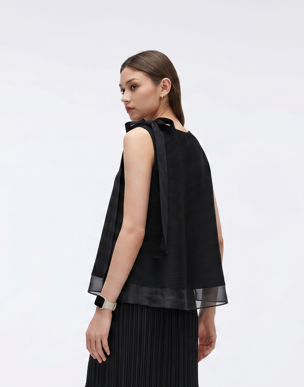 Wrinkle-Free, Cooling & Free Size Pleated Rose Top