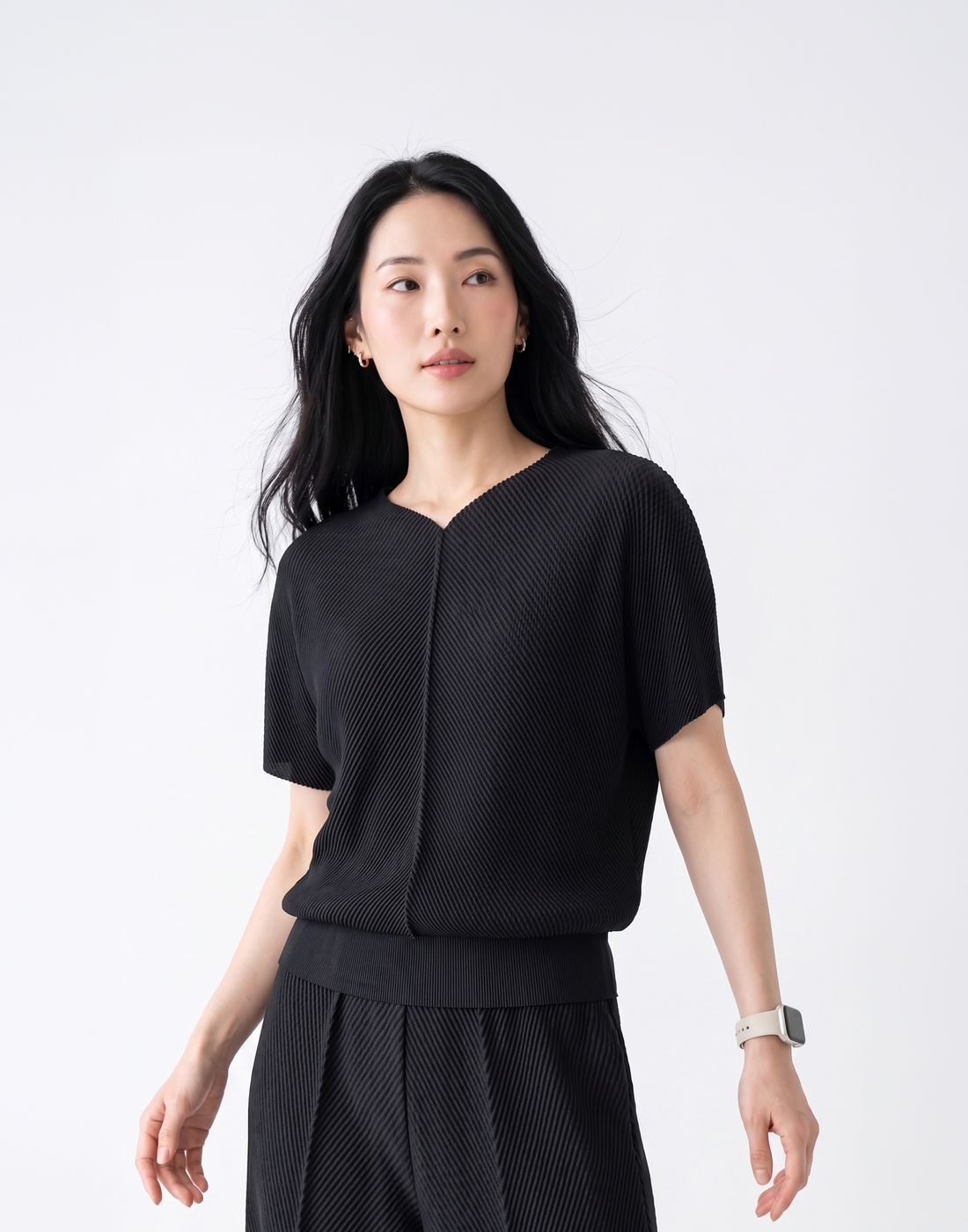 Wrinkle-Free, Cooling & Breathable Free Size Takeoff Pleated Set
