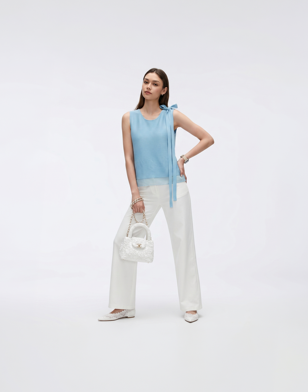 Wrinkle-Free, Cooling & Free Size Pleated Rose Top