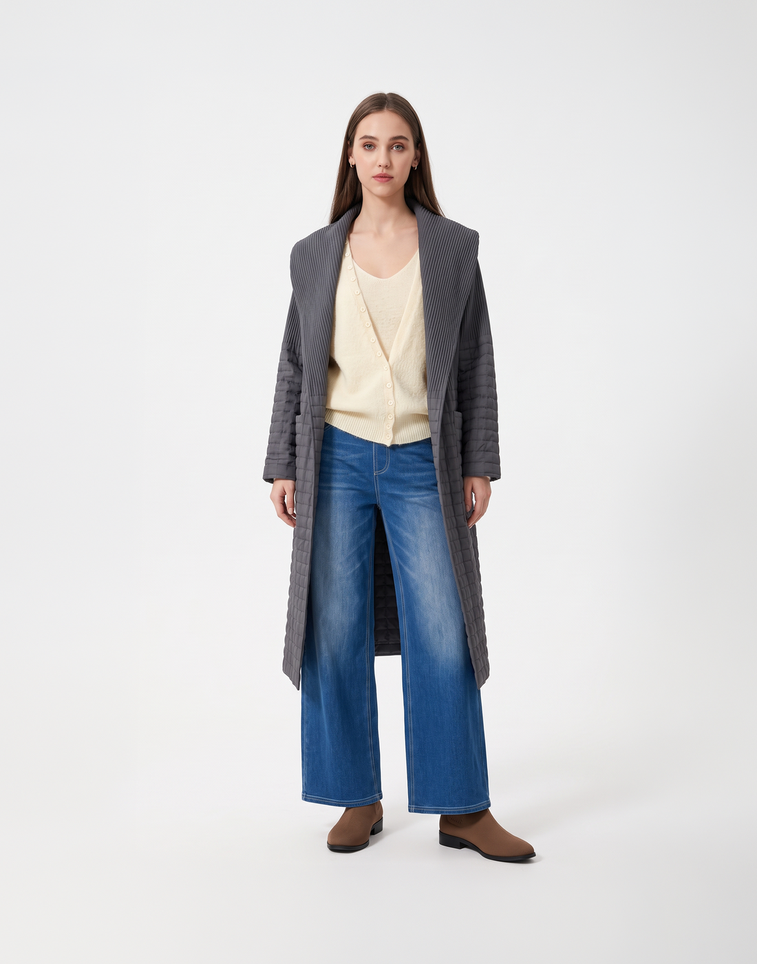 Warm, Soft & Free Size Alba Cardigan & Top - For Cold Climates